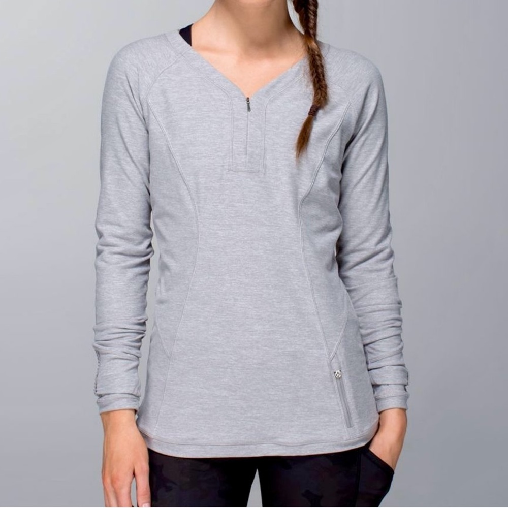 Lululemon Love Some Run Long Sleeve Heathered Light Grey / Heathered Medium Gray